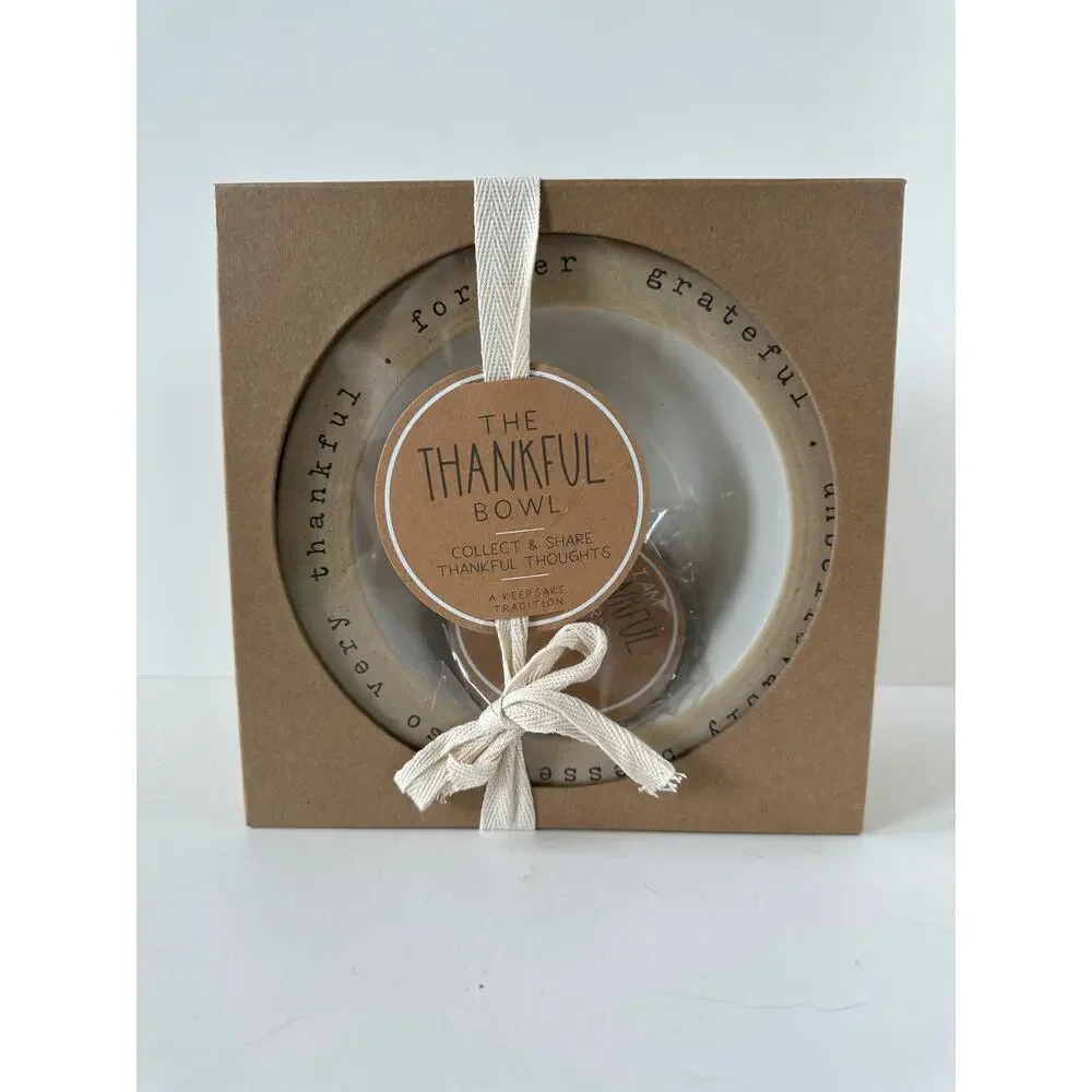 Thankful Bowl Set by Mudpie, Thanksgiving Memories